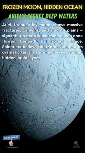 Ariel the uranian moon once held a deep mysterious ocean - ,#Uranus,#SpaceMystery