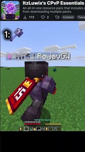 Minecraft Cpvp New Meta #minecraft #minecraftpvp #minecraftbuticanttouchgrass