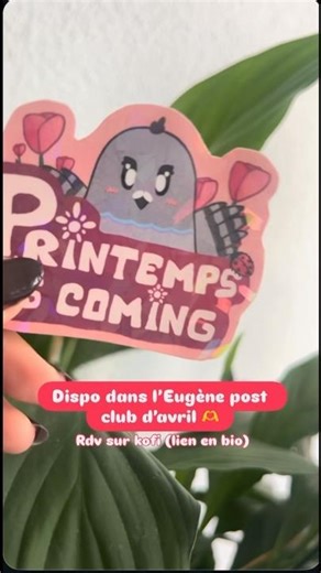 Découvre un des stickers de mon mail club d’avril ! 🌷🐦 #snailmail #stickershop #creatricefrancaise