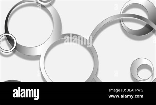 Silver metallic circular pattern abstract tech motion background Stock Video Footage - Alamy