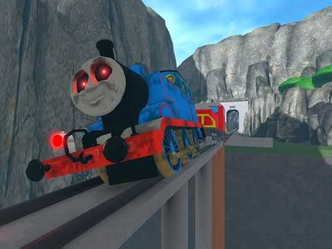 Thomas.exe got new destroyed face, and was derailed and destroyed! [THe Tunnel This Coming - Roblox]