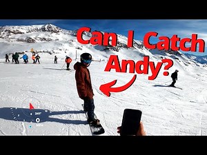 5500ft Snowboarding Descent in Alpe d'Huez - Chasing Andy in 4k