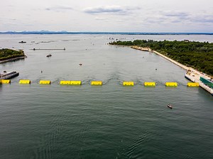 MOSE flood barrier system protects Venice