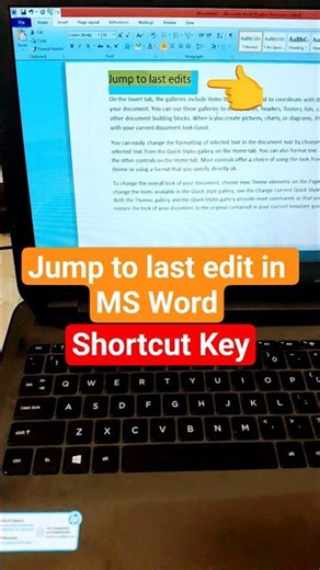 Jump to the last Edit in MS Word #wordtips #shortcuts