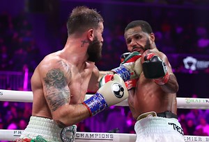 Former IBF Super Middleweight Champion Caleb "Sweethands" Plant scored a knockout against two-time WBC Super Middleweight Champion Anthony "The Dog" Dirrell on the undercard of the Deontay Wilder vs. Robert Helenius pay-per-view at the Barclays Center in Brooklyn, New York on October 15, 2022. Though Dirrell landed some good punches and stayed in the fight for eight full rounds, Plant knocked out Dirrell in the ninth round, bringing Plant's new record to 22-1 (13 KOs). | PBC on FOX