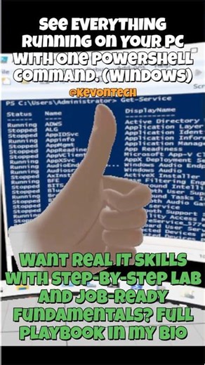 (Windows) See EVERYTHING Running on Your PC with One PowerShell Command #powershell #scripting