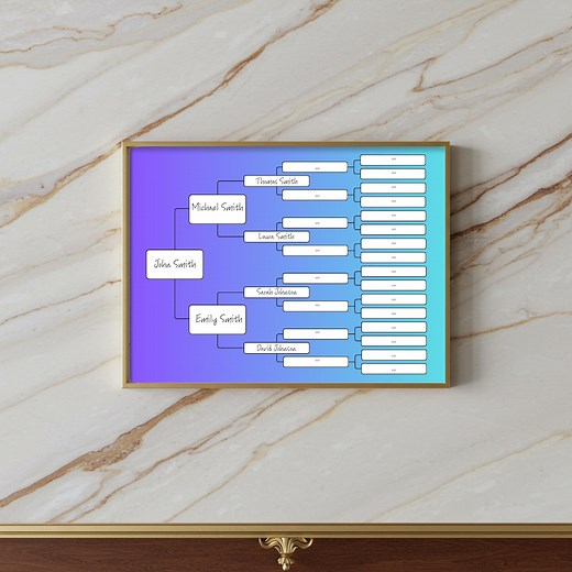Printable 5 Generation Family Tree Chart Template, Genealogy Pedigree Chart for Ancestry, Family History, Reunions, Digital Pedigree Chart - Etsy