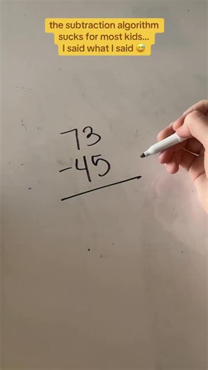 Aubree | Educator | Conceptual Visual Math on Instagram: "The number ONE complaint I hear from teachers is about multi-digit subtraction. And though the algorithm IS based on our number system and does work, it’s not always intuitive to kids and they can get stuck. There are other strategies and I promise they’re so cool. #teachers"