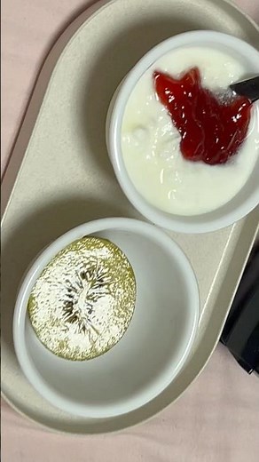 Freshly made plum jam 😋 Super delicious 😋 Made with homemade Bulgarian yogurt 😋 I got it 😋 Golden...