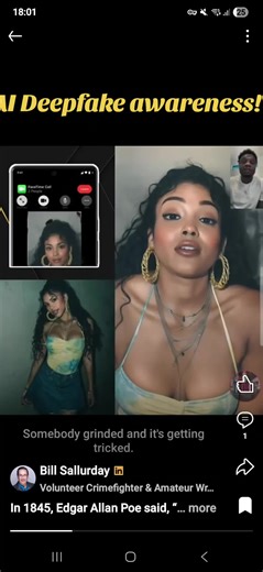 How scammers are using AI technology to produce deepfake impersonation. Scammers have started to leverage advanced AI technologies, including deepfake tools, to create highly realistic impersonations for various malicious purposes. Here are some common methods and applications of deepfake technology in scams: 1. Voice Cloning: Scammers can use AI to analyze and replicate a person's voice, making it possible to create audio messages that sound like the victim. This technology can be used for impe