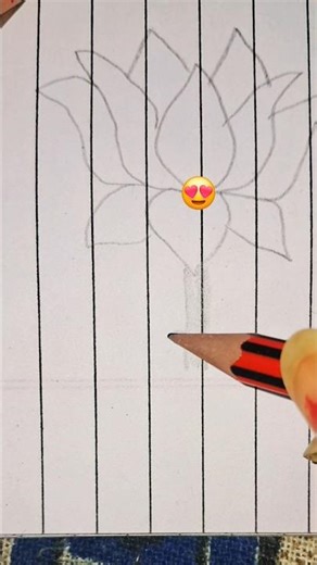 How To Make A Lotus Drawing Easy | How To Draw A Lotus Flower Very Easy Step by step