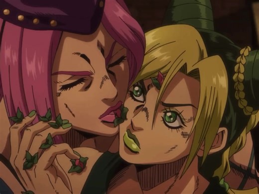 haha can we tell i gave up 😿 ship edits are sooooo out of my comfort zone i guess #jojosbizarreadventure #jjbaedit #jolyne #anasui #fypシ