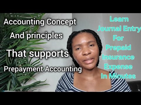 Prepayment Adjustment for Insurance Expense|Journal Entry | Accounting Concept for Prepayment.