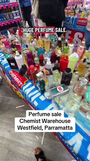 Huge perfume sale at Chemist warehouse in Westfield Parramatta, Sydney