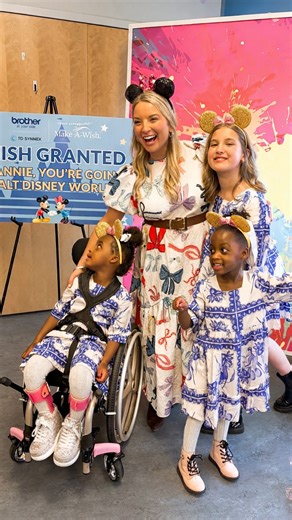 Erinn Phillips on Instagram: "Frannie Joy is having her wish granted by @makeawishsc to go to @waltdisneyworld! 💫 Today Brother and @tdsynnex threw Frannie the most incredible wish granting celebration at @tcmupstate. Grateful is an understatement! Frannie’s rare genetic condition of #RettSyndrome (coupled with #cerebralpalsy and #epilepsy) has taken so much from her. Including many of her words. But Frannie doesn’t need words to show her excitement and love for all things Minnie and Mickey Mou