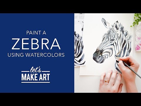 Let's Paint a Zebra | Watercolor Tutorial with Sarah Cray
