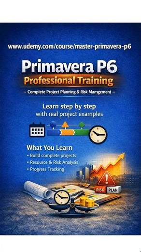 Primavera P6 Project Management in 35 Seconds | Learn Real Projects