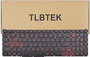 TLBTEK Backlight Keyboard Replacement Compatible with Acer Nitro 5 AN515-45 AN515-56 AN515-57 AN515-58 AN517-41 AN517-45 AN517-52 AN517-53 AN517-57, Predator Helios 300 PH315-54 PH315-55 Laptop