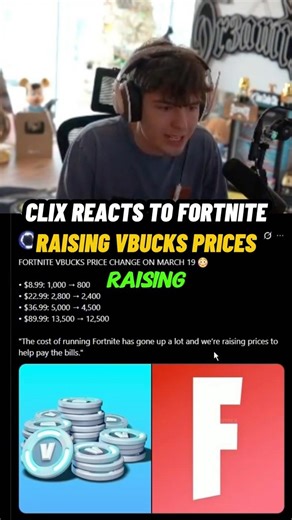 Fortnite Had To Raise Vbucks Prices To Help Pay The Bills…