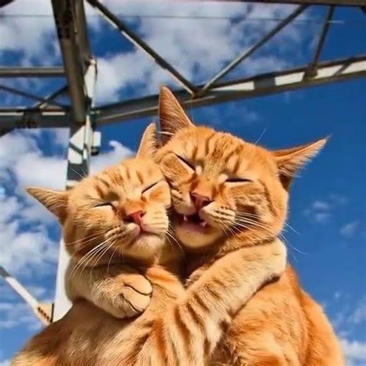hugs & kisses #cat #kitten #viral #cute #friend #romantic #trending