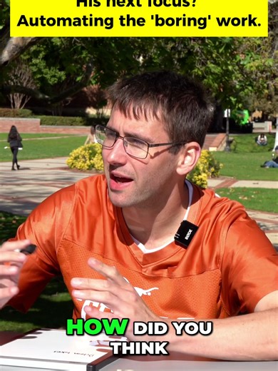 Work smarter, not harder. 💧 Meet Alex. At just 28, he’s already exited for $160M and is now scouting the next big thing as a campus investor. His current mission? Solving the manual labor problem in environmental maintenance. Cleaning a pond currently requires intensive manual labor. Alex’s vision is a no-maintenance solution that automates the process using an EV-style charging dock. By scaling this