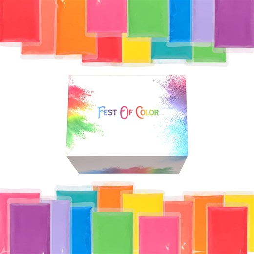 25 Packets - 100gram Each, Holi Powder, Color India | Ubuy