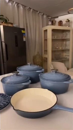 MY DREAM COOKWARE UNBOXING! 🥣✨ | Blue Gradient Enamel Set #crockery #shorts #home