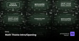 Math Theme Intro - Hand drawn After Effects Template