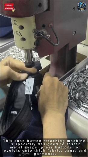 Snap Button Attaching Machine, tool install firmly & neatly#tool