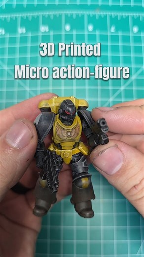 J mac on Instagram: "My newest 3D printed micro action figure kit! I hope you guys enjoy, this one was fun to make! And shoutout to my wife for helping me film it. Stay tuned for lots more coming soon! #custom #3dprinting #painting #warhammer40k #customactionfigures"