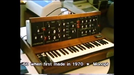 The American engineer and pioneer of electronic music Dr. Robert Moog, founder of the Moog synthesizer, demonstrating the Minimoog on a BBC Micro Live special in the '80s. | Orb Mag