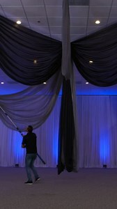 Do you need to create a magical ceiling design that will surprise your guests? 👀 Choose our Black and white linear ceiling drape!✨ ✅ James shows us the step by step to achieve a great design using an aluminum tube with balancing cable, a magnet, a magmover and the magpole mover to raise your ceiling. Get your ceiling drape kit in the link in bio ⬆️ . . . #ceilingdrape #ceilingdecor #decor #eventdecordirect #eventdesign #weddingdesign #eventplanner #eventdesigner #weddingdesigner #brides2024 #ev
