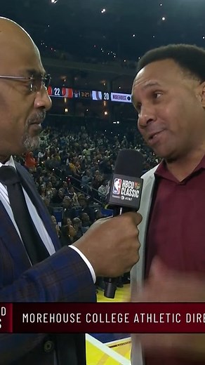 "This is our largest basketball game in Morehouse College history...our fans showed up and showed out today, it's been impressive." Morehouse College AD Harold Ellis speaks about the impact of the #NBAHBCUClassic presented by AT&T. | NBA