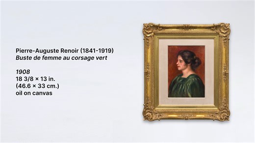 Pierre-Auguste Renoir, Buste de femme au corsage vert, 1908