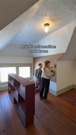 Dream craft room loading 🎨#atticrenovation | Craft Room