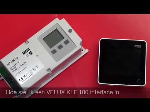 Bedieningssystemen - Instellen KLF 100 (interface) en KLR 200 (bedieningstablet) voor VELUX dakramen