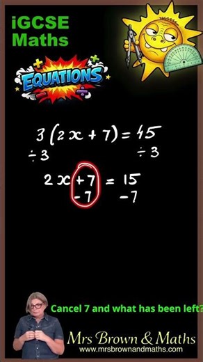 Stop Expanding Brackets! Solve Equations the Easy Way 🔥 #mrsbrownandmaths #gcsemaths #igcsemaths