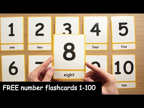 FREE number flashcards & poster for kids