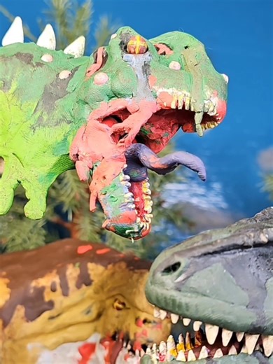Primal Zombie Dinosaur Stop Motion Evolution! #dinosaur #stopmotion #animation #jurassicworld #fyp