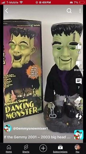 If The Gemmy 2001 - 2003 Big Head Monster Did The Program Data Glitch #gemmy #glitches