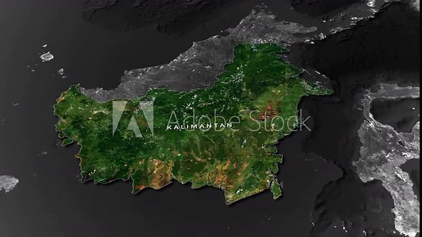 Kalimantan map for Educational Use