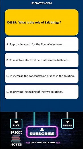 What is the role of Salt bridge