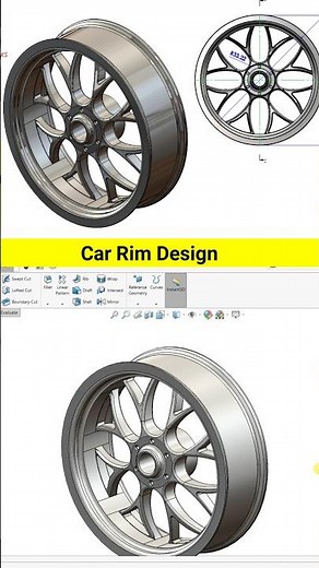 [Solidworks Tutorial - Car Rim Design] #automobile #wheelrim #cadcam #solidworks