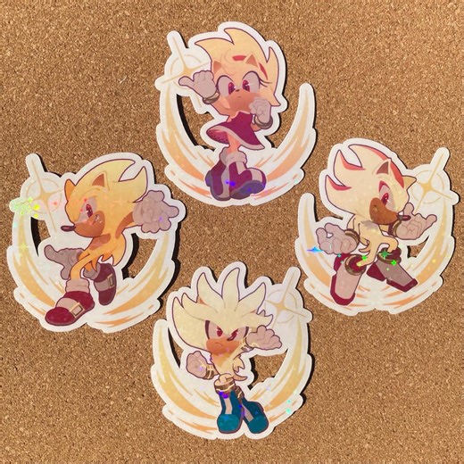Sonic Holographic Stickers: Super Hedgehogs - Etsy