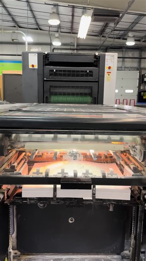 Omega 💙's offset printing #youromega #printshop #oddlysatisfying #offsetprinting #SM52 #speedmaster #satisfying #machine #printer #customprint #printtok