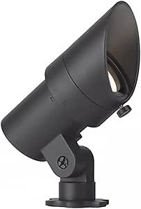 WAC Landscape Lighting, LED 12V Small Size Accent Light with Adjustable Beam Angle and Integral Brightness Control 50-420 Lumens 3000K Warm White Built-in LED in Black