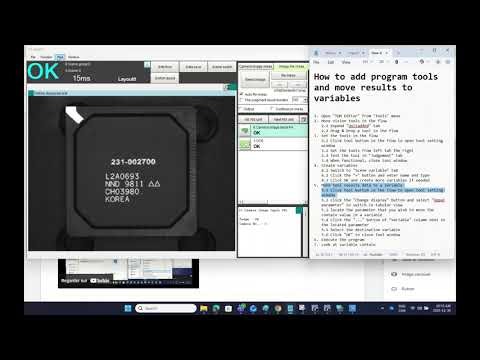 How to add program tools and store data in variables with OMRON FH vision system