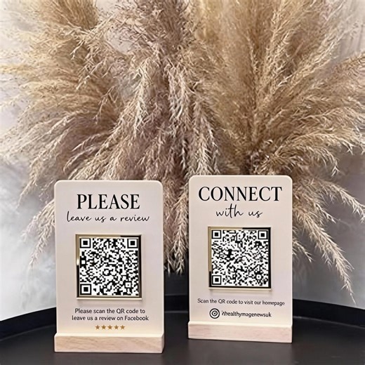 Custom Multi Business QR Code Sign, Acrylic Scan to Pay Display, Personalized Venmo Instagram Social Media Sign for Salon & Beauty Store - Etsy