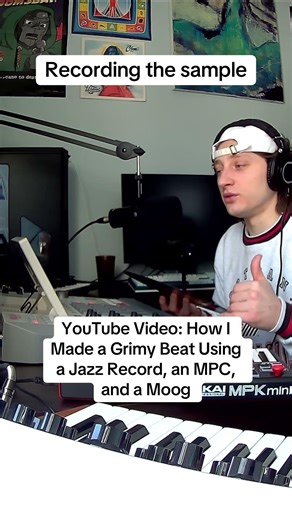 Recording in the sample, full flip is on my channel! #mpc #hiphop #beatmaking #vinyl #music #sample