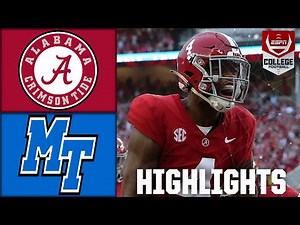 Middle Tennessee Blue Raiders vs. Alabama Crimson Tide | Full Game Highlights